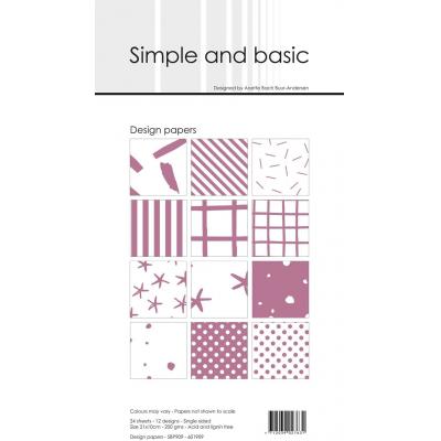 Simple and Basic Paper Pad Designpapier - Basic Old Rose